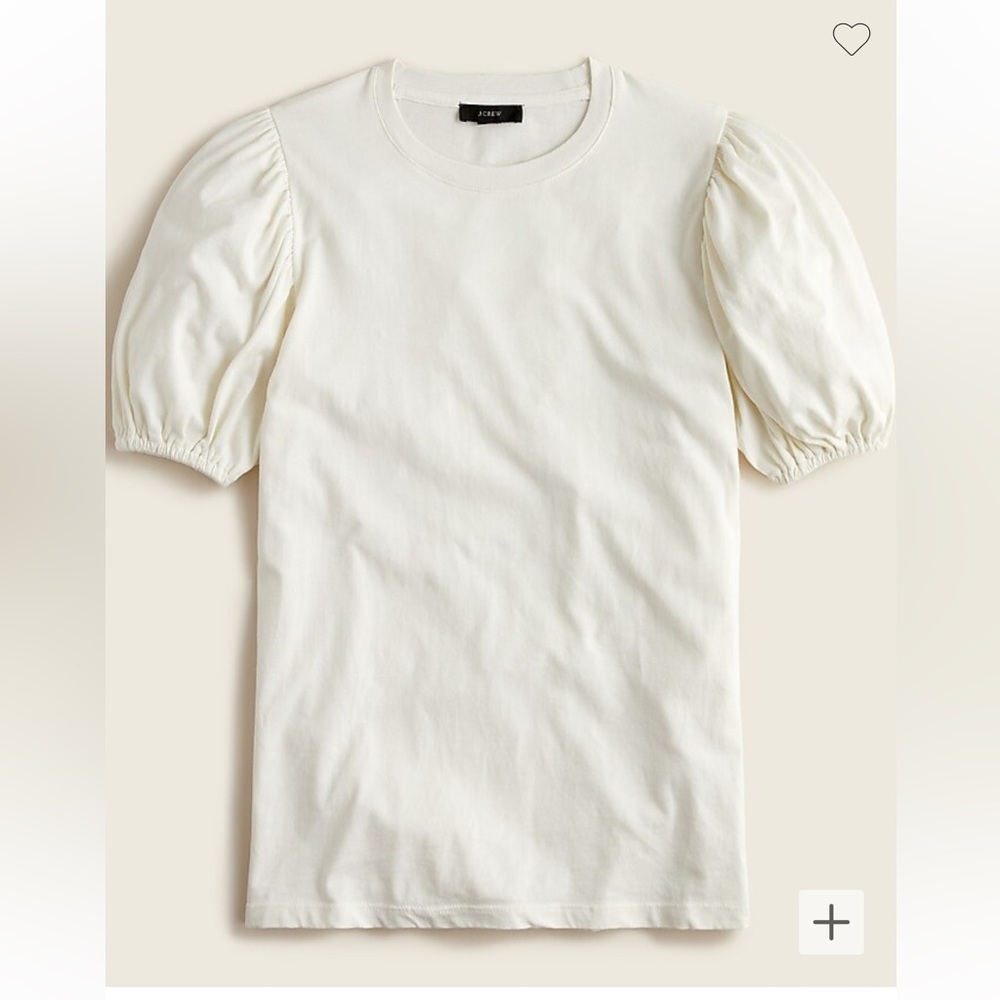 J. Crew Puff sleeve broken-in jersey T-shirt M